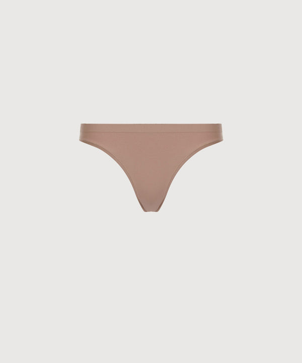 Mid Rise Thong 3 Pack - Taupe