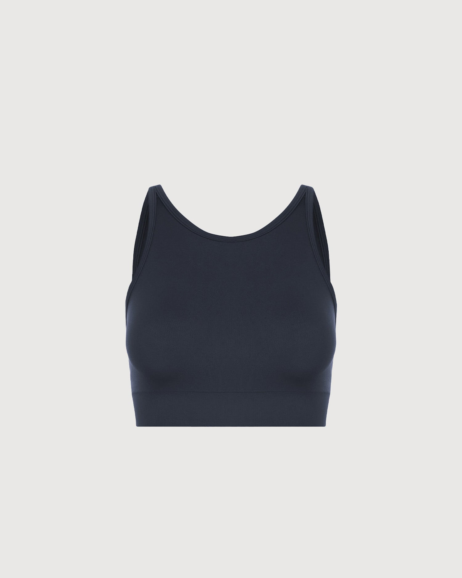 Performance High Neck Sports Bra - Navy
