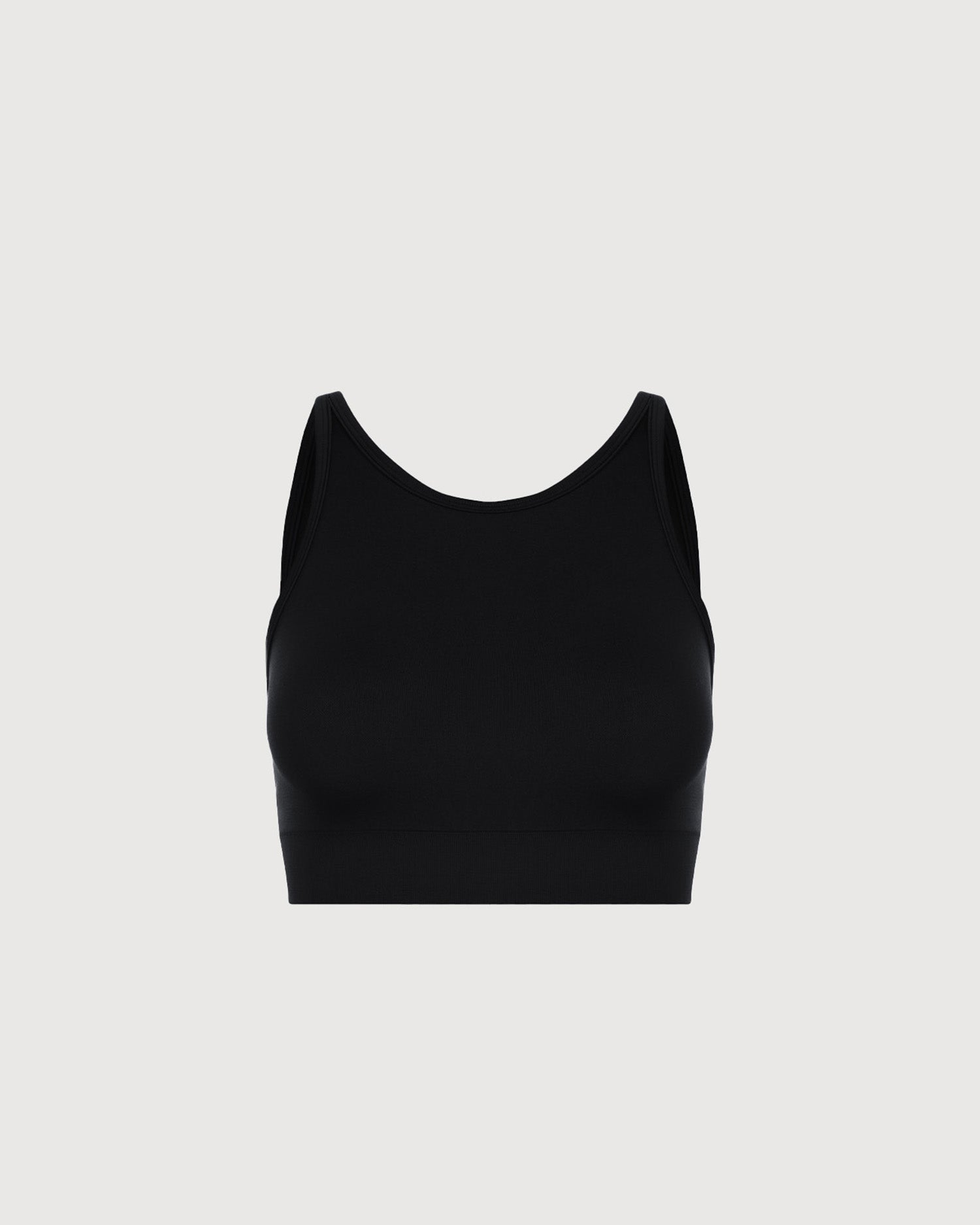 Performance High Neck Sports Bra - Black