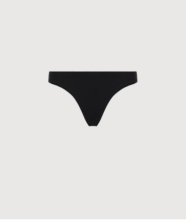 Mid Rise Thong 3 Pack - Black