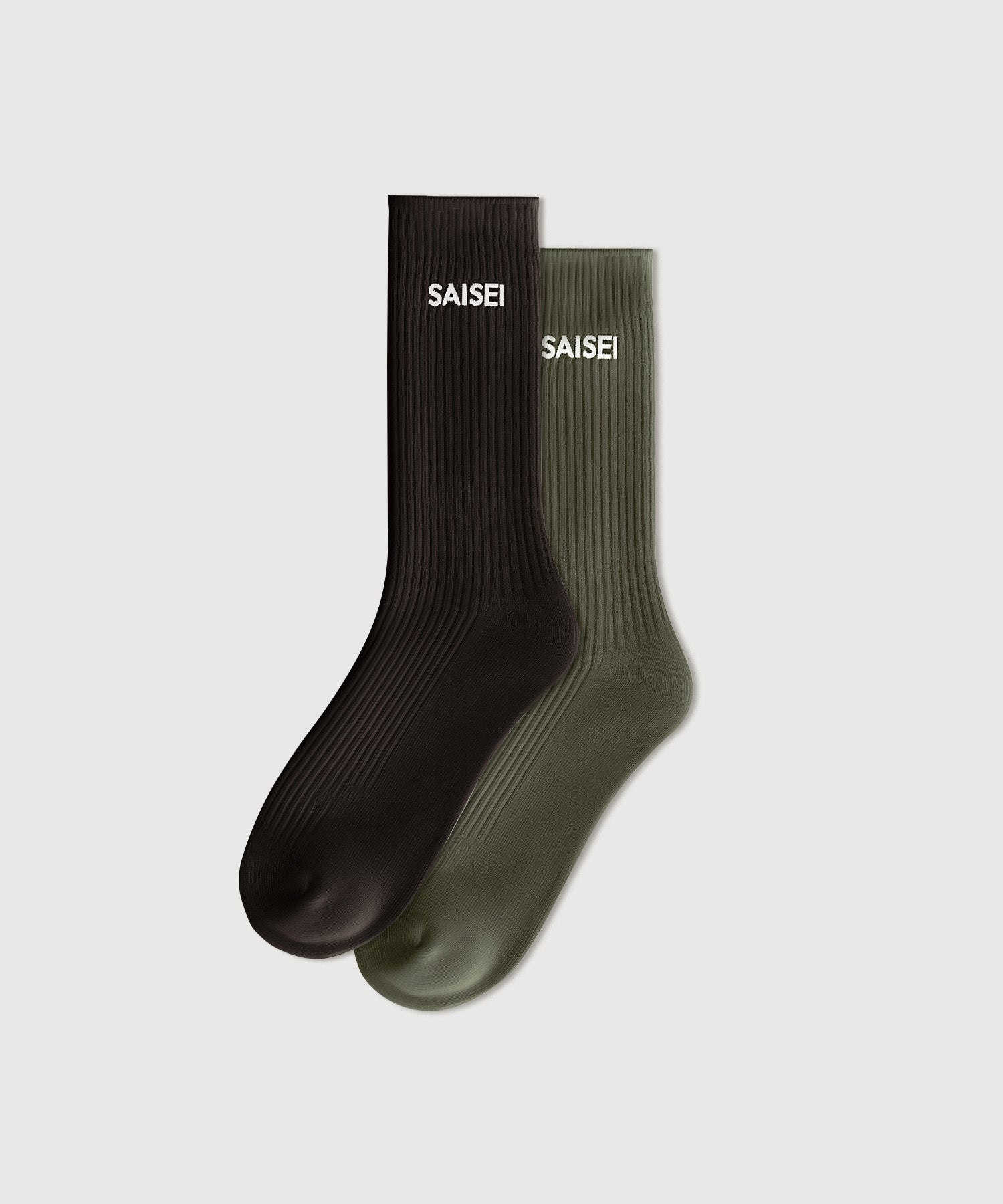 Essential Rib Comfort Sock - 2 Pack - Brown / Khaki