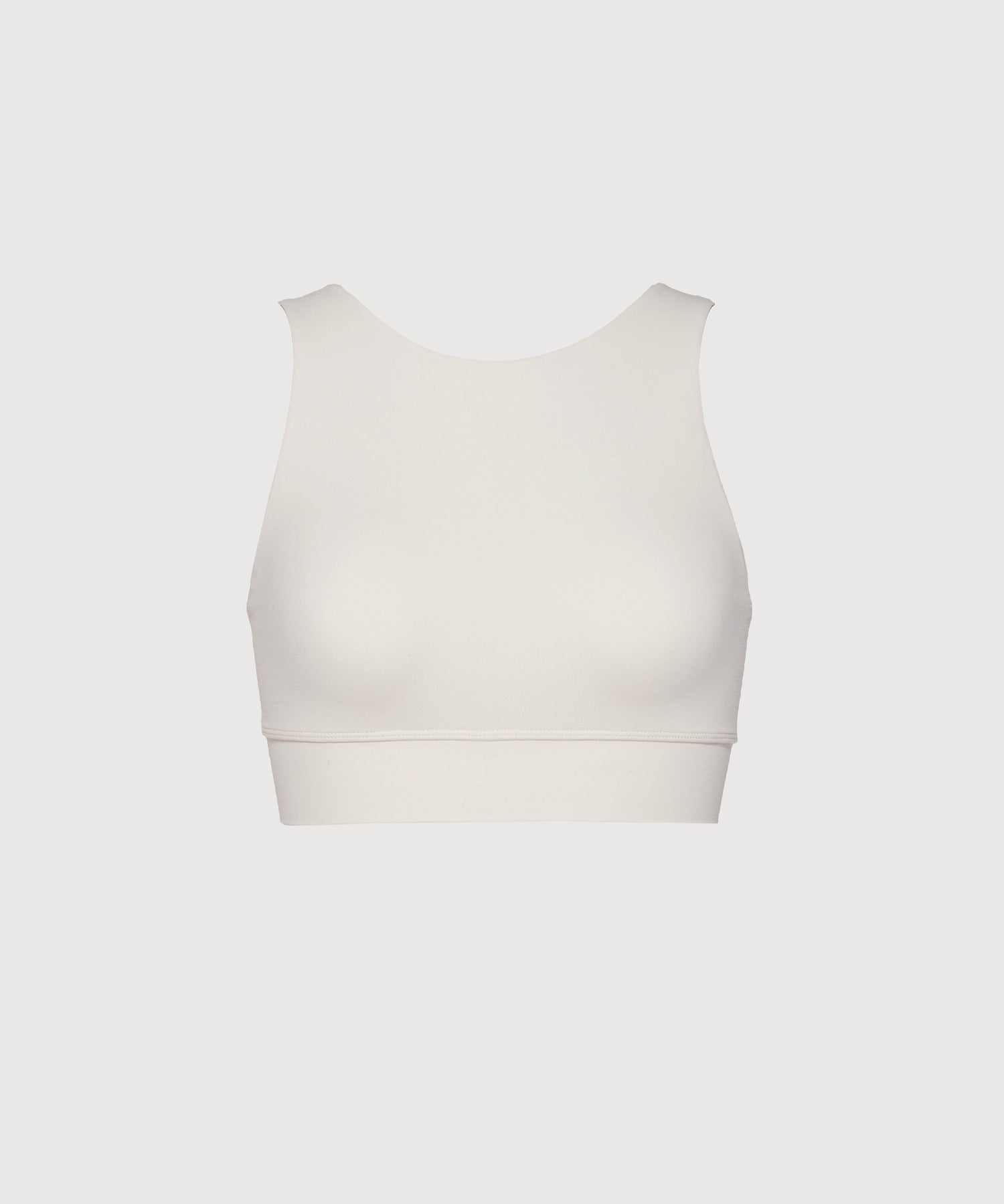 High Neck Bra Top - Pearl