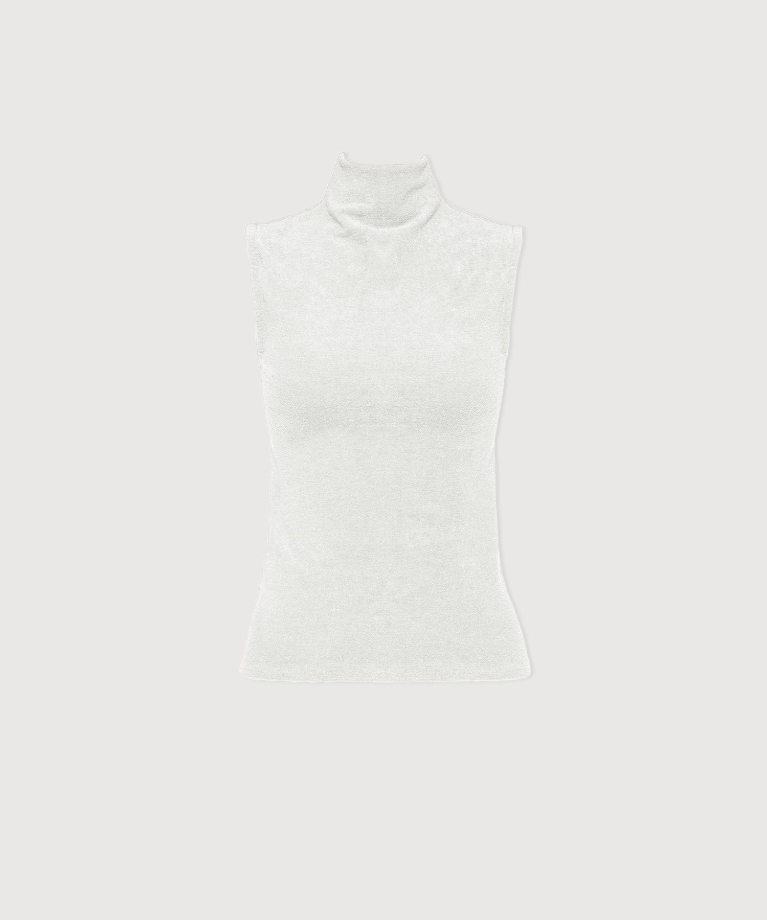 Gloria High Neck Tank - Pearl