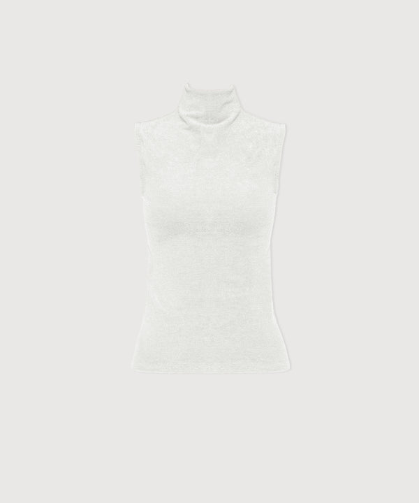 Gloria High Neck Tank - Pearl