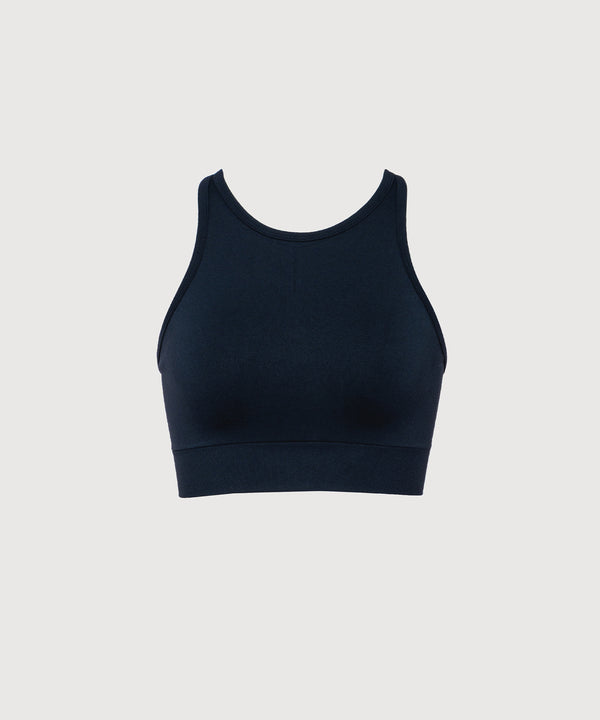 High Neck Movement Bra - Navy