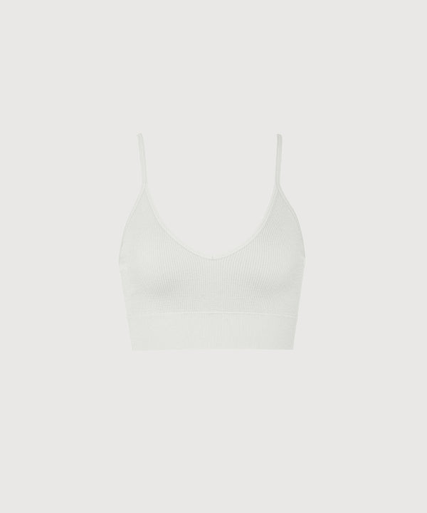 Bianca Rib Bralette - Pearl