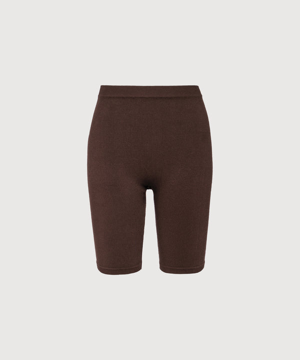 Joanne Rib Short Legging 6" - Acorn