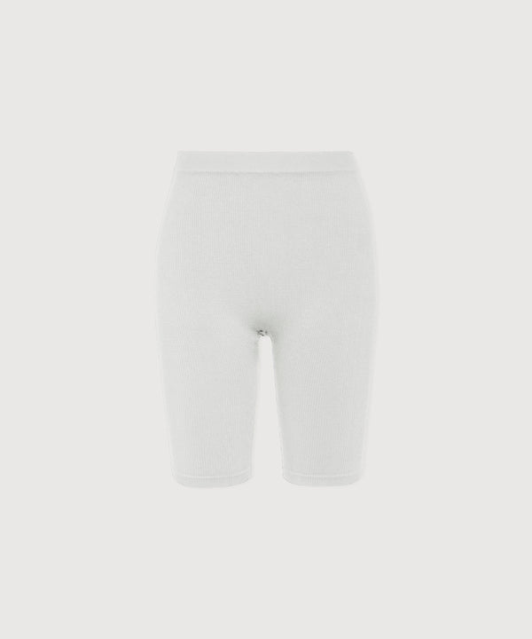 Joanne Rib Short Legging 6" - Pearl