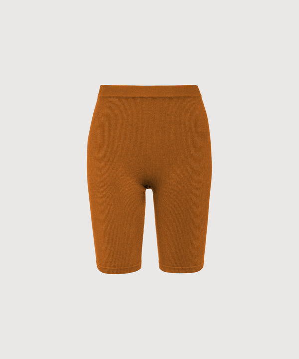 Joanne Rib Short Legging 6" - Terracotta