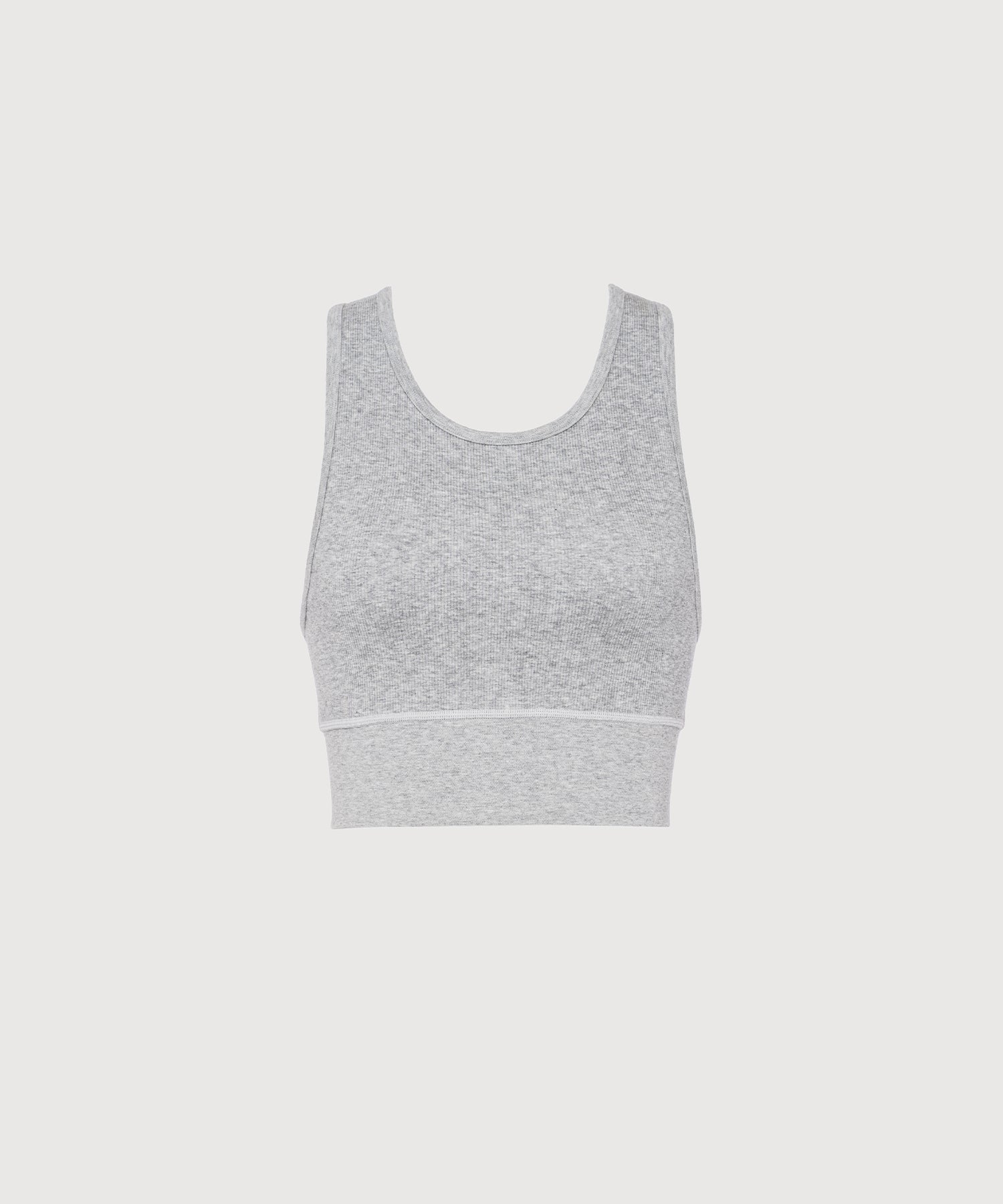 Carrie Crop Top - Grey Melange