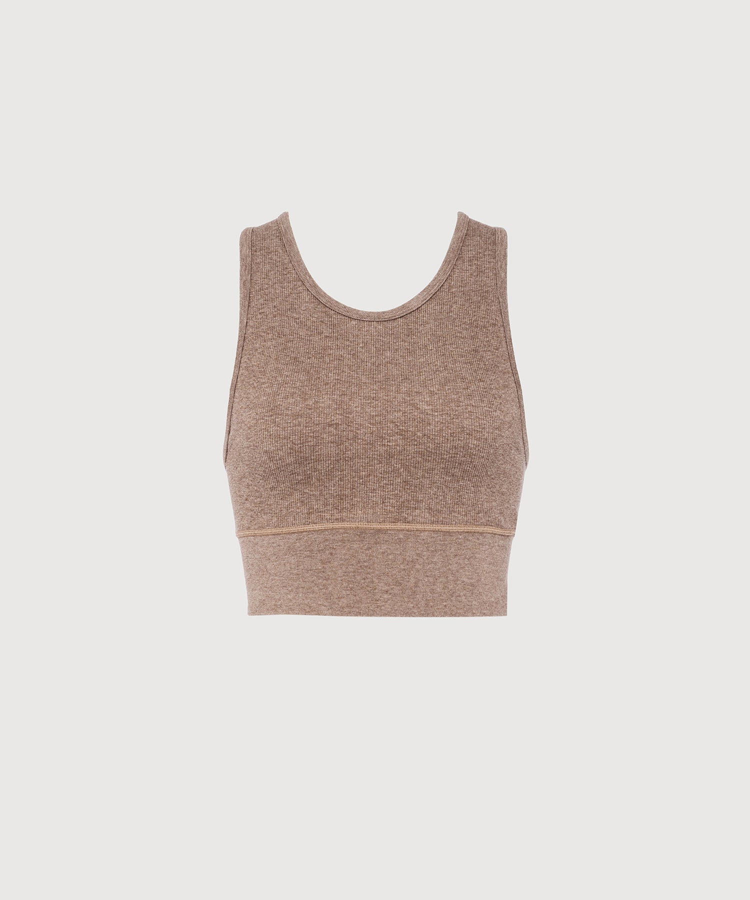 Carrie Crop Top - Hazelnut Melange