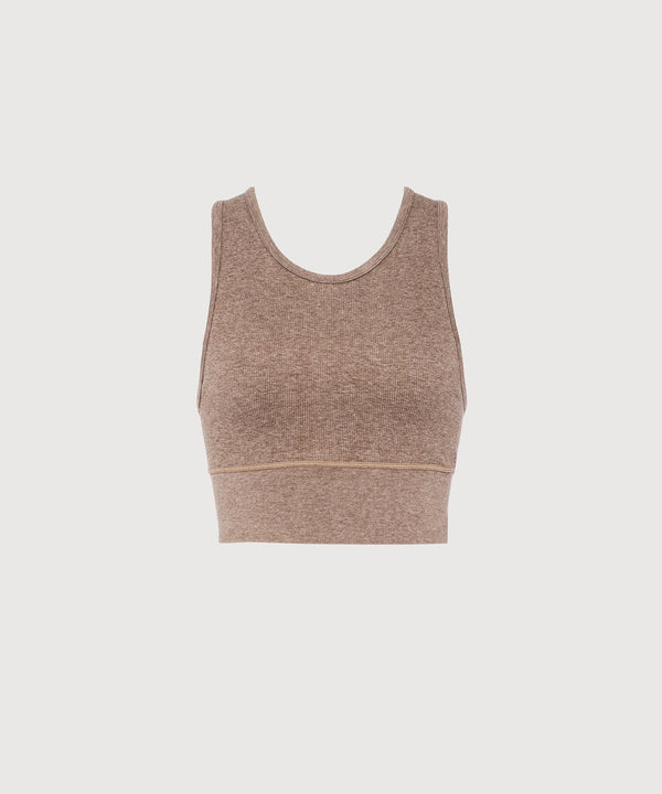 Carrie Crop Top - Hazelnut Melange