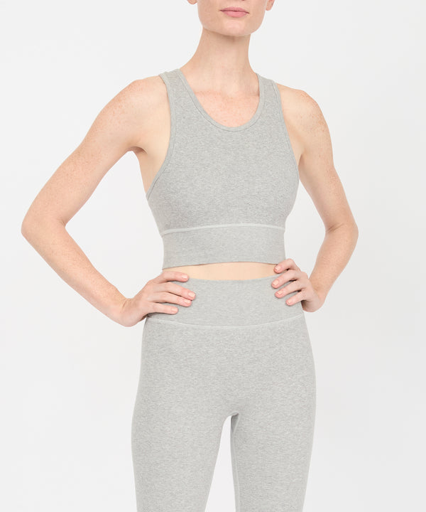 Carrie Crop Top - Grey Melange