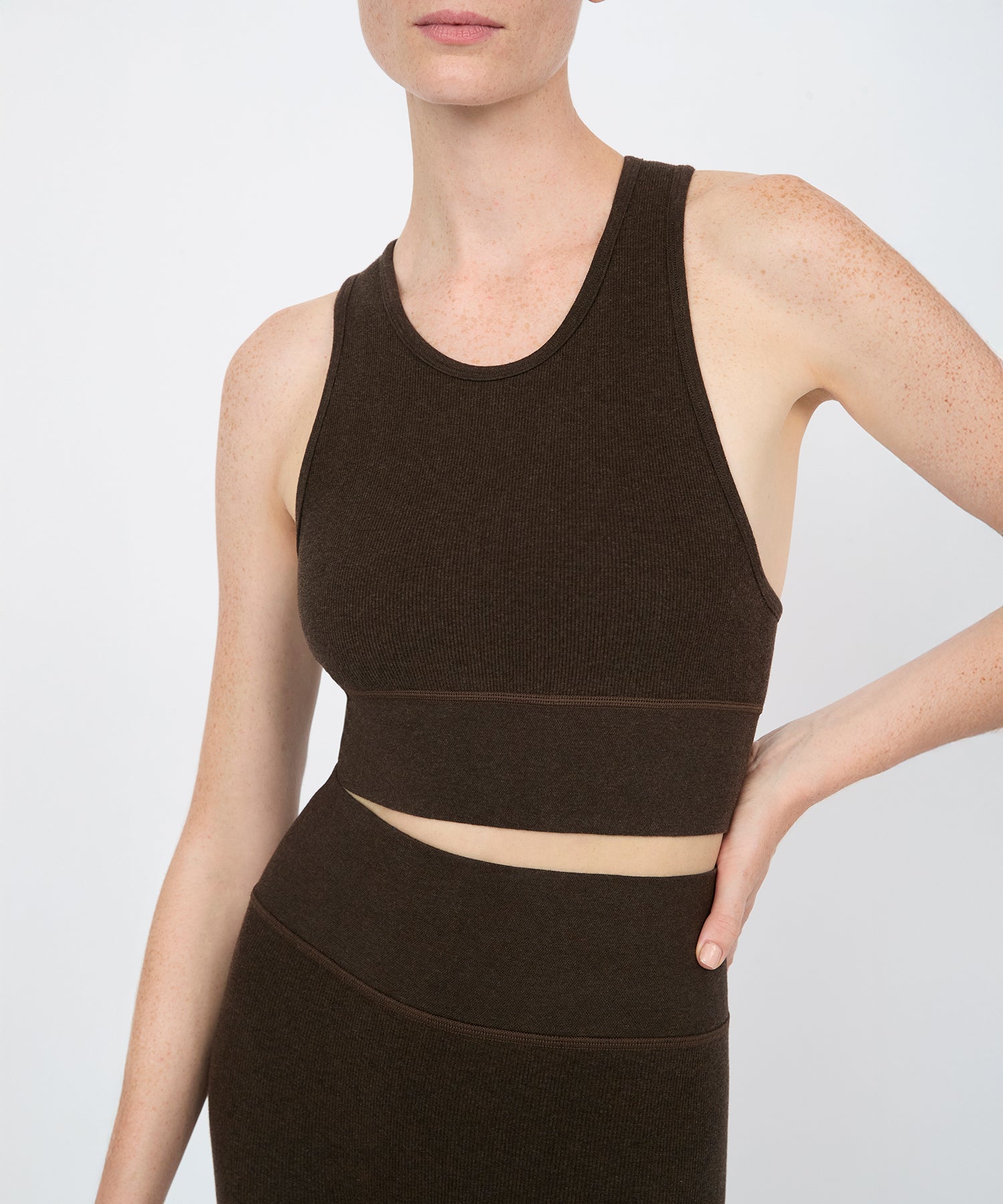 Carrie Crop Top - Sepia Melange