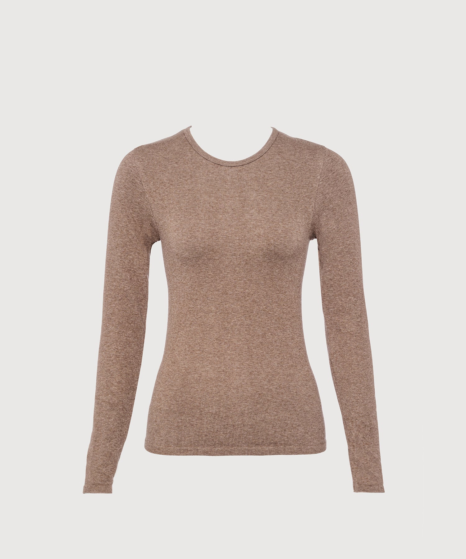 Anja Long Sleeve Top - Hazelnut Melange