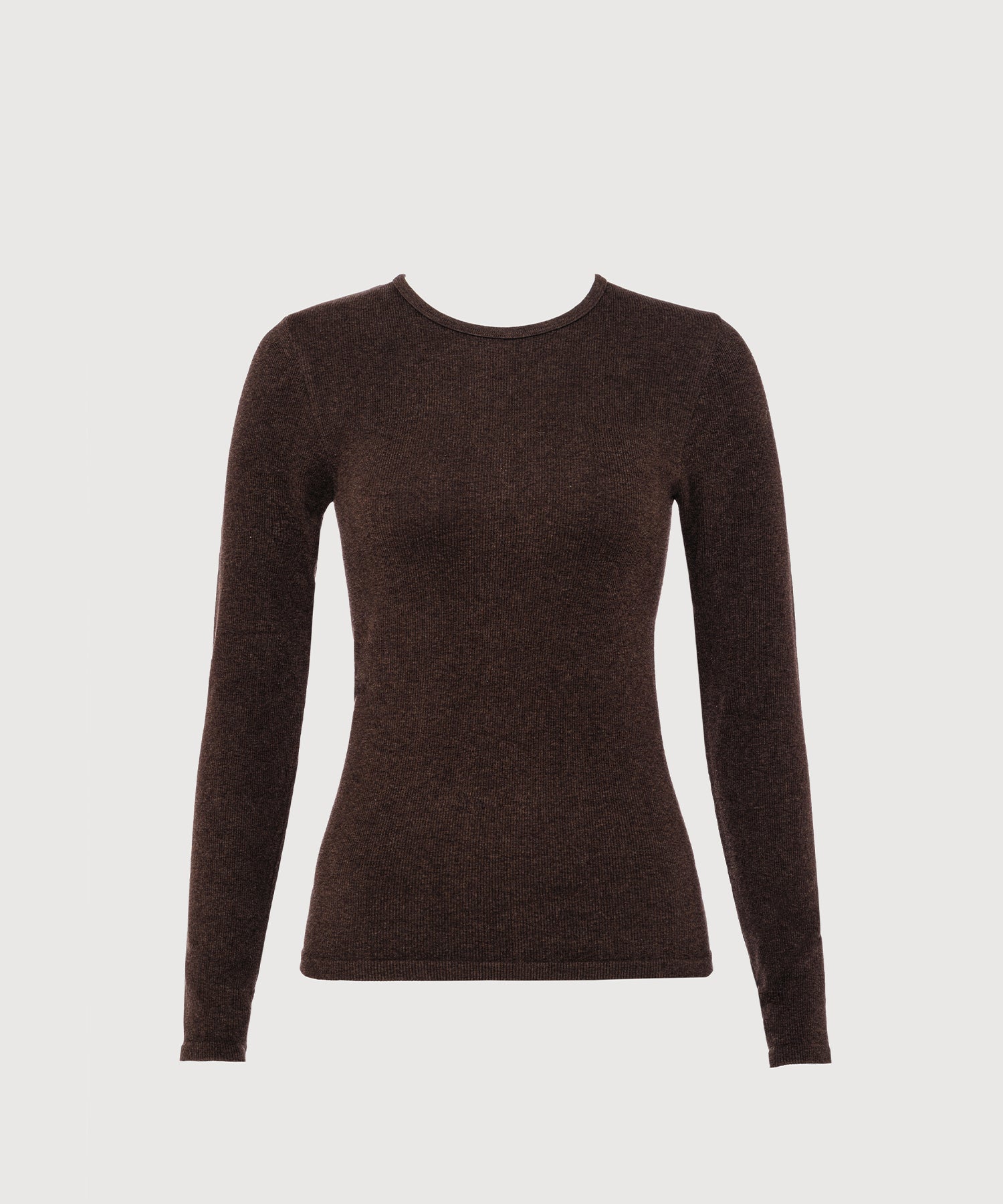 Anja Long Sleeve Top - Sepia Melange