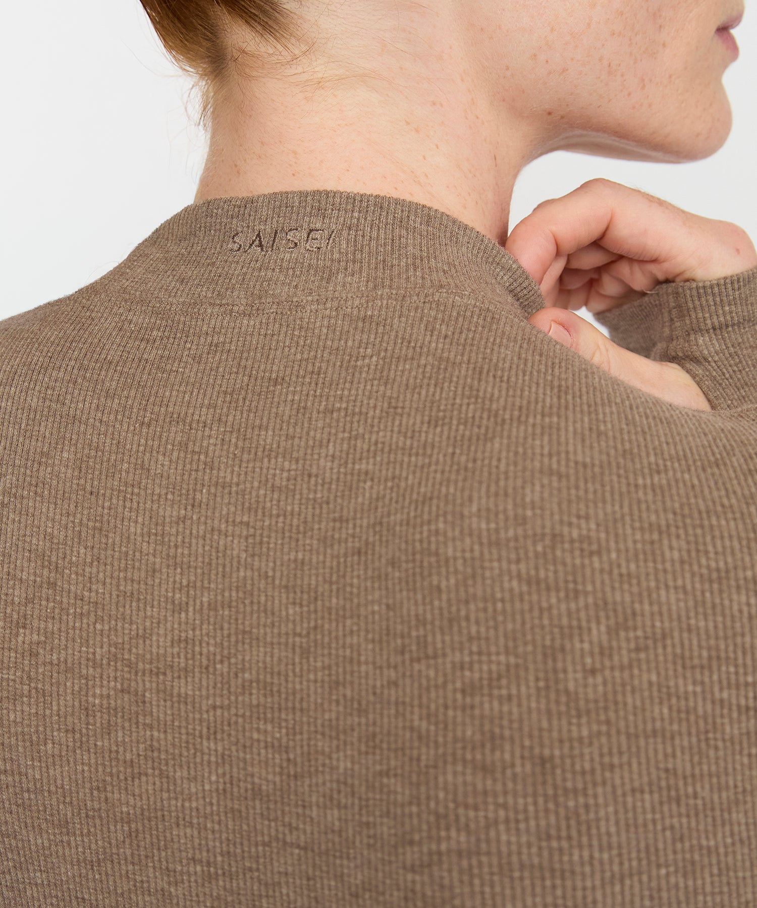 Anja Long Sleeve Top - Hazelnut Melange