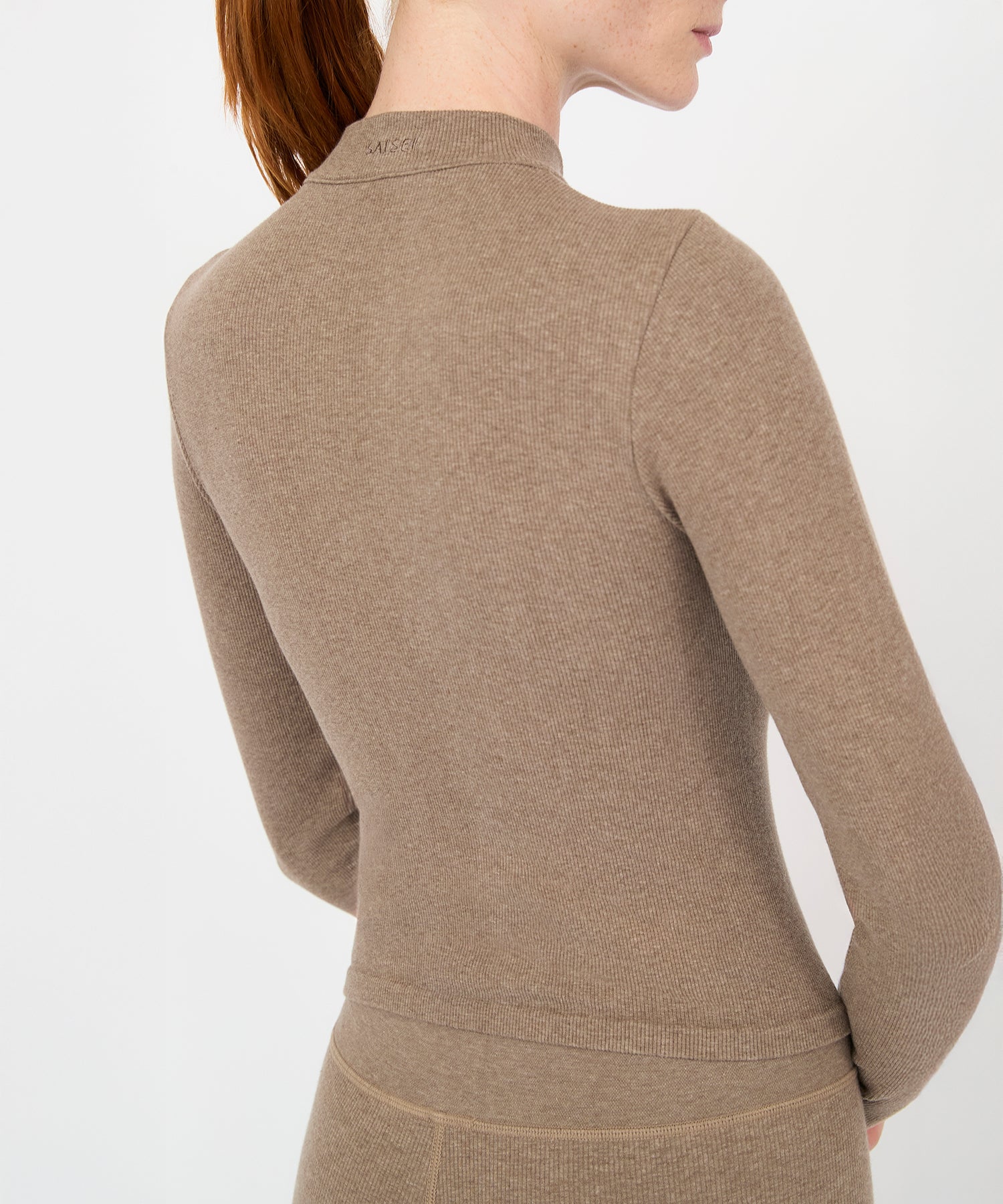 Tilda Crop Full Zip Jacket - Hazelnut Melange