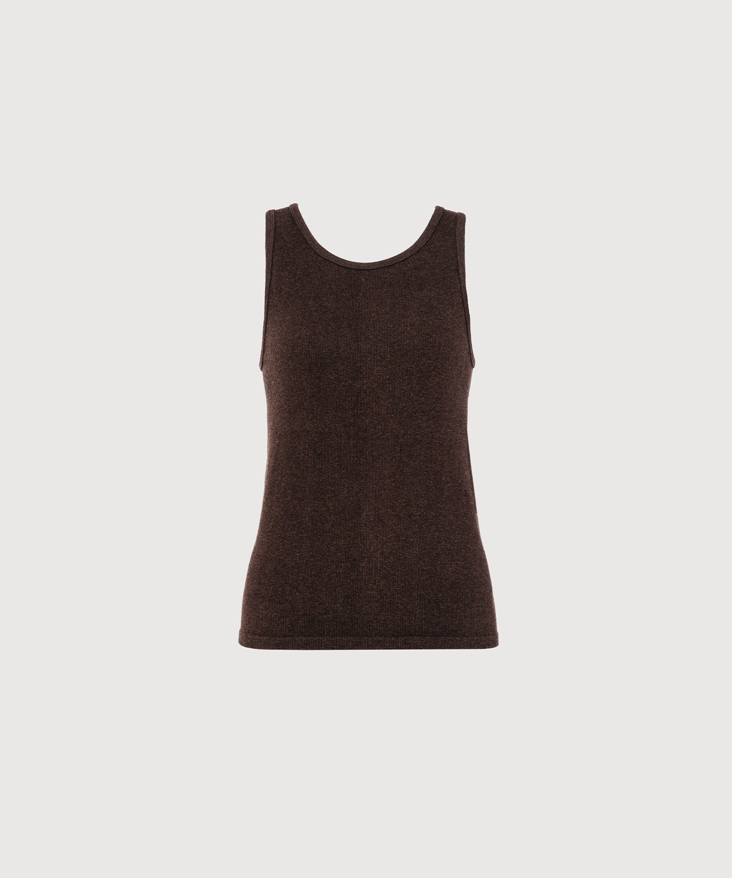Carly High Neck Tank - Sepia Melange