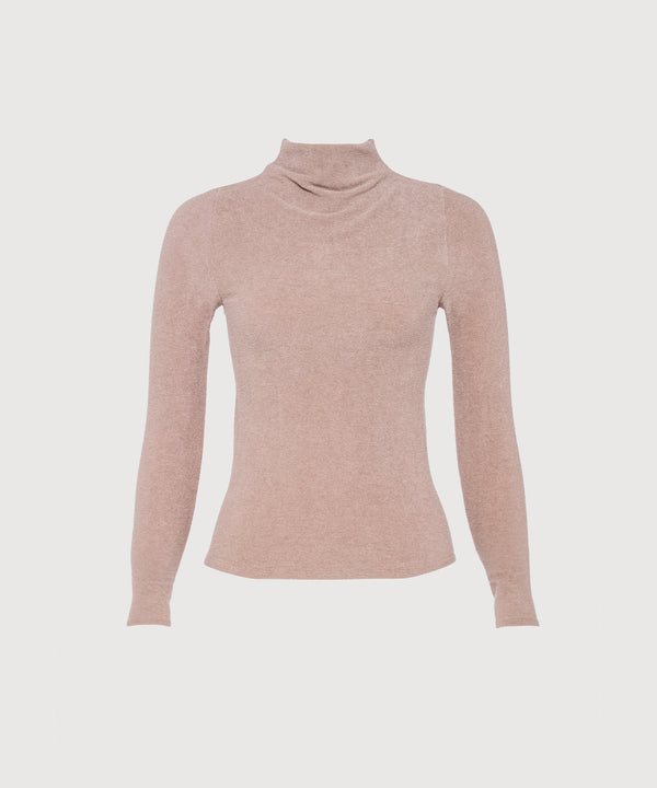 Janice Turtleneck Top - Latte