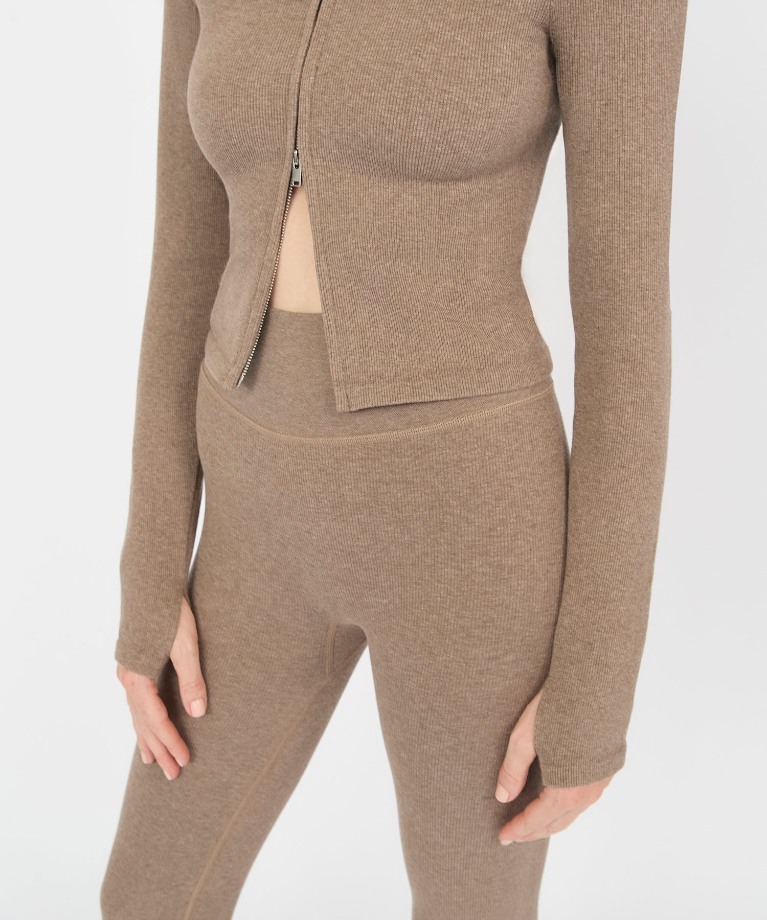 Valerie High Rise Legging 28" - Hazelnut Melange