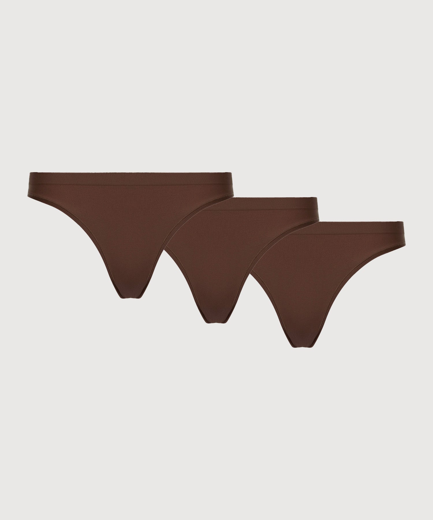 Mid Rise Thong 3 Pack - Cocoa