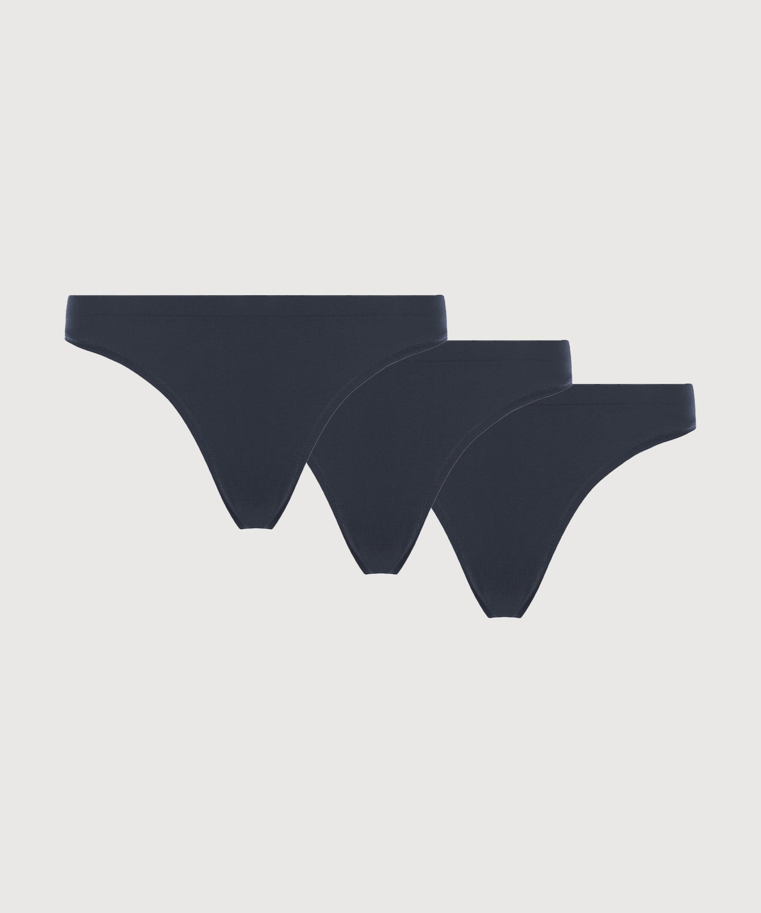 Mid Rise Thong 3 Pack - Navy