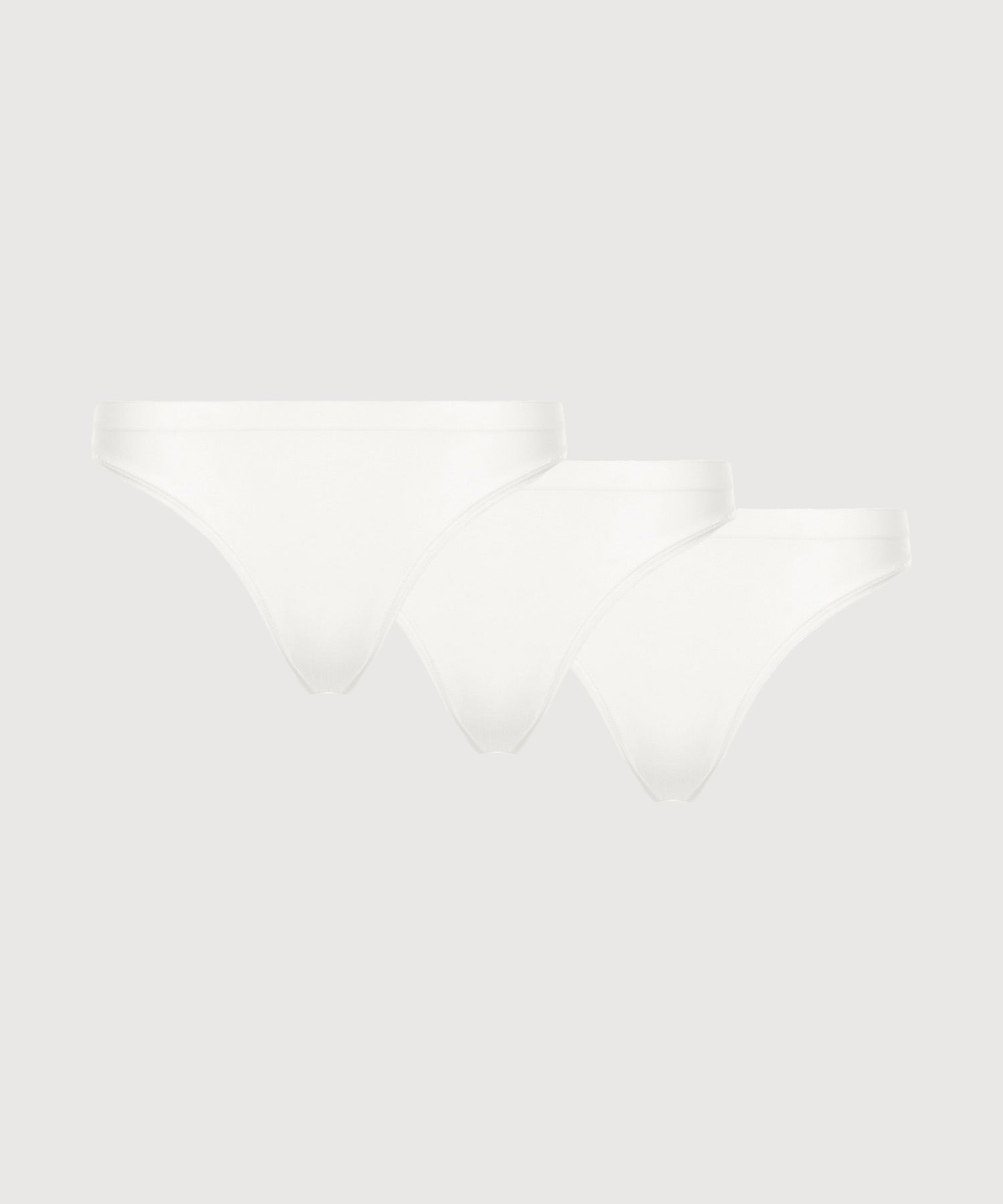 Mid Rise Thong 3 Pack - Pearl