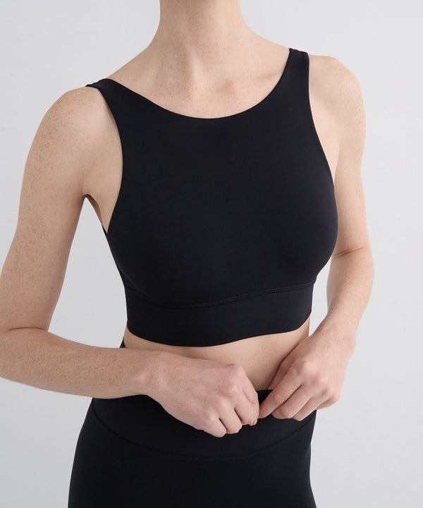 High Neck Bra Top - Black
