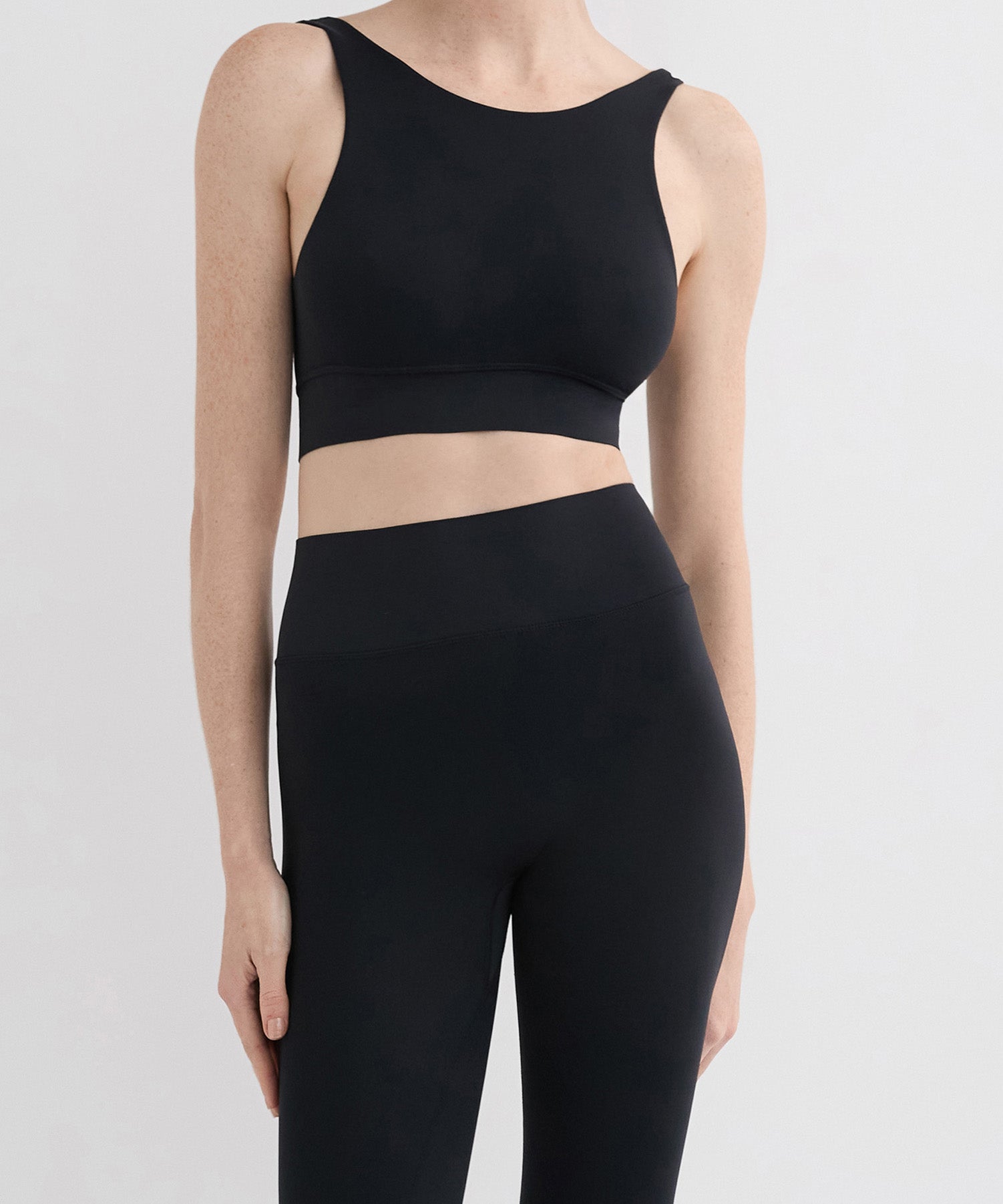 High Neck Bra Top - Black
