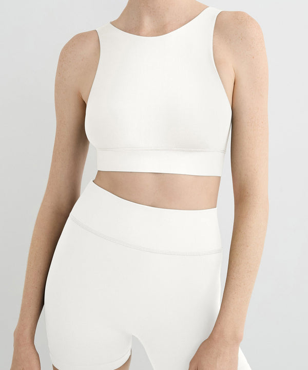 High Neck Bra Top - Pearl