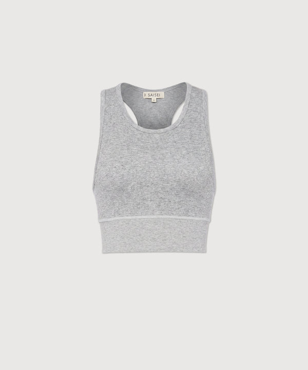 Carrie Crop Top - Grey Melange