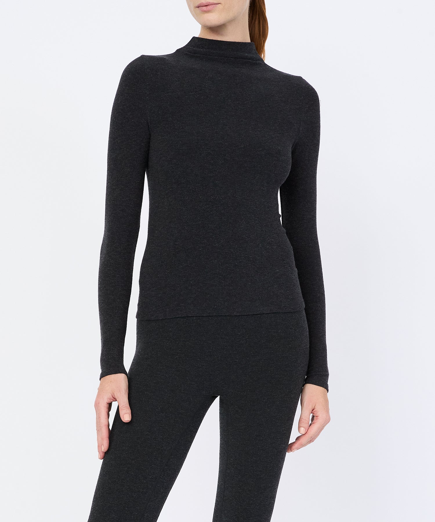 Janice Turtleneck Top - Black
