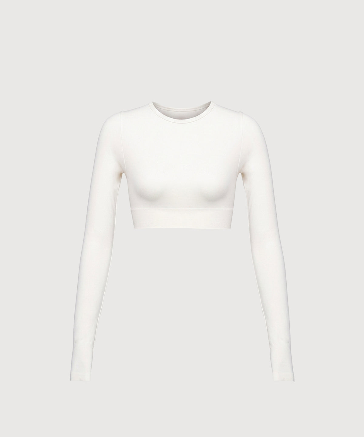 3/4 Sleeve Movement Crop Top - Pearl
