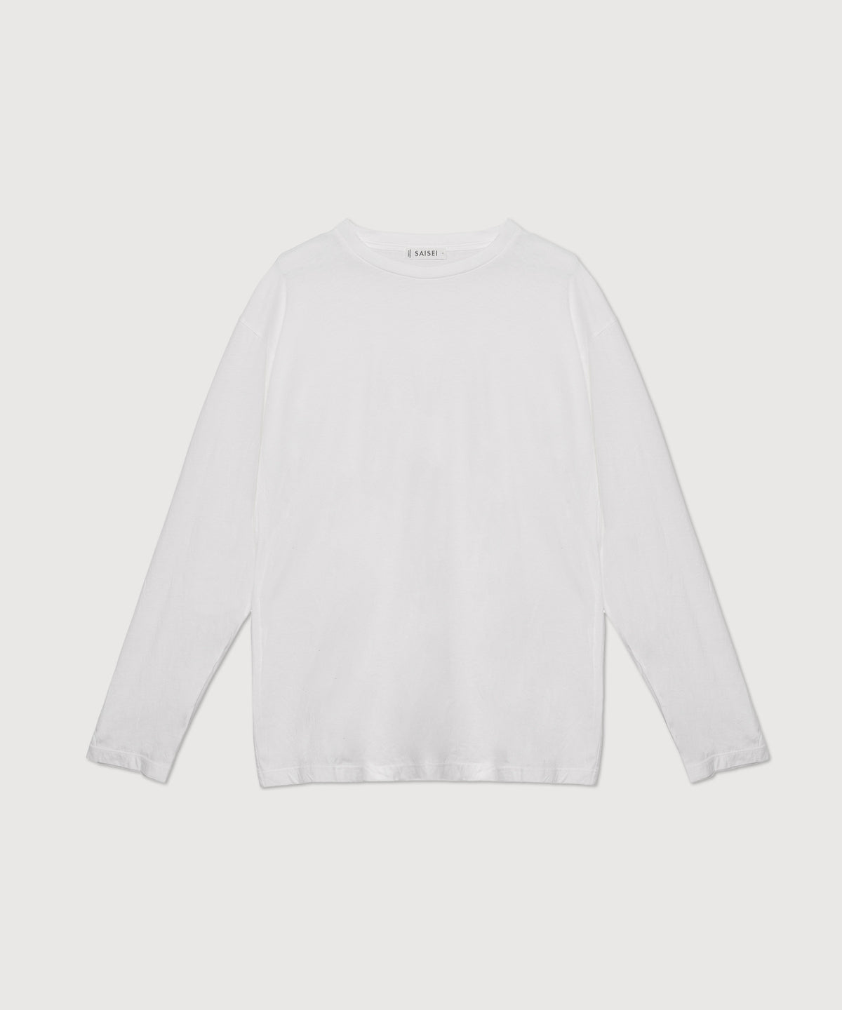 Everyday Cotton Loose Long Sleeve Tee - Polar White