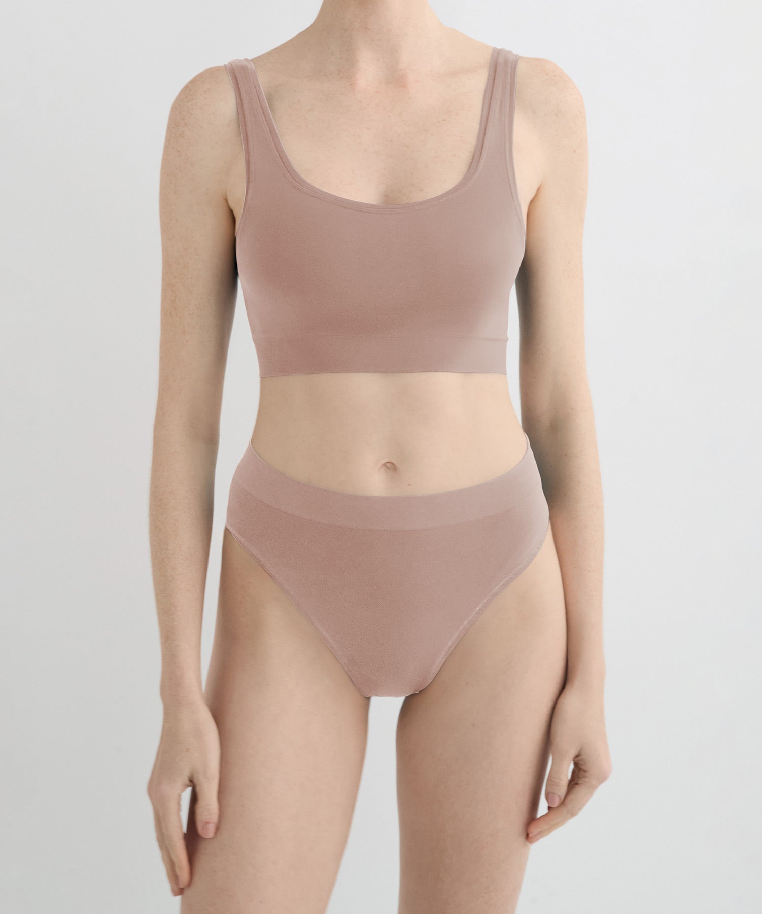 High Waist Brief 3 Pack - Taupe
