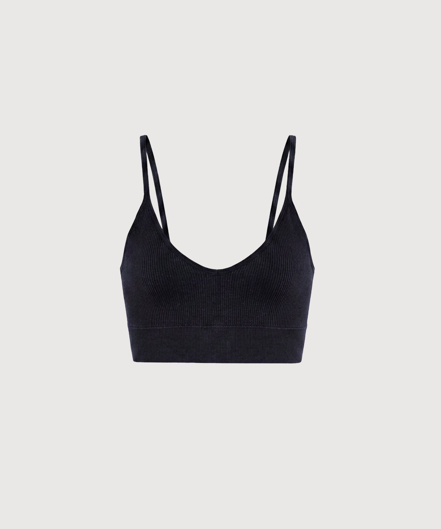 Bianca Rib Bralette - Black