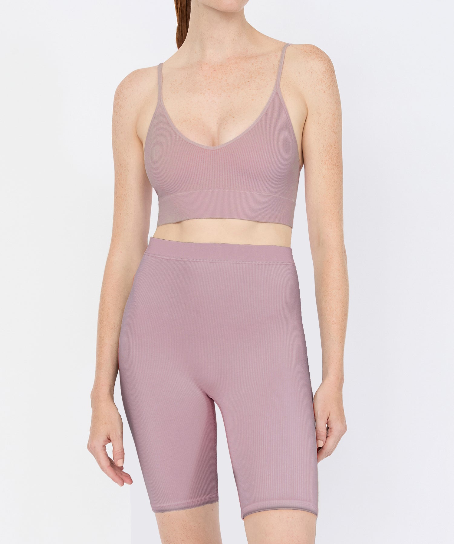 Bianca Rib Bralette - Mauve