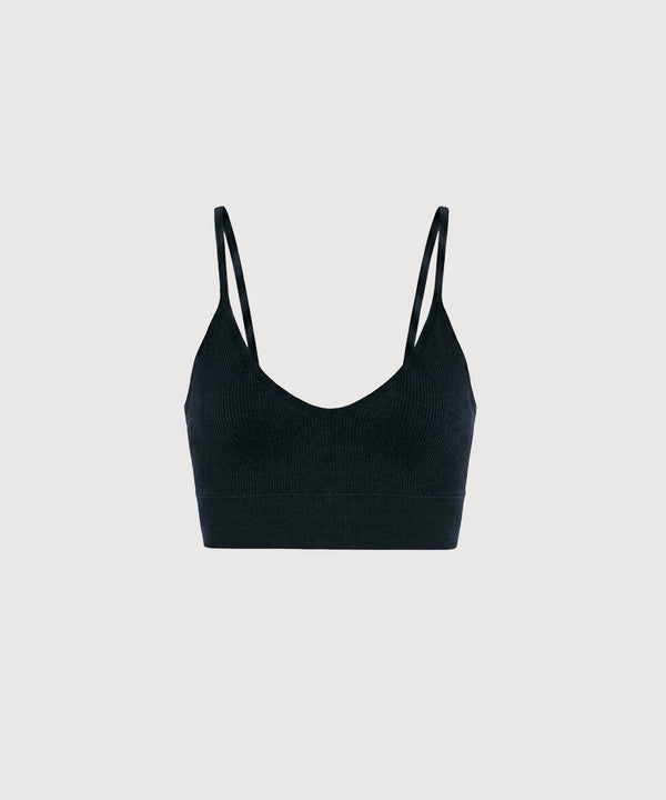 Bianca Rib Bralette - Navy
