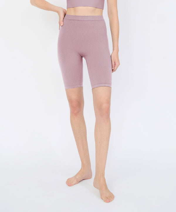 Joanne Rib Short Legging 6" - Mauve