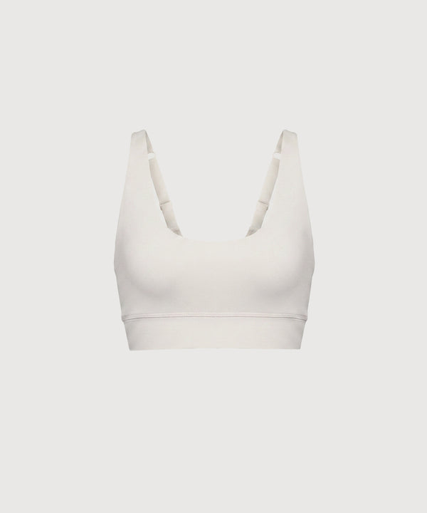 24/7 Lounge Bra Top w/ Adjustability - Pearl