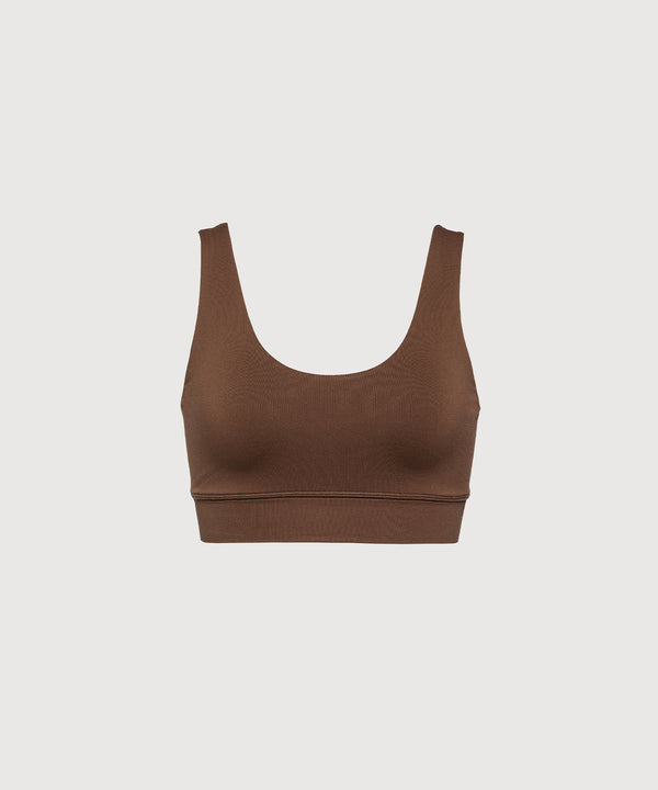 24/7 Lounge Bra Top - Dark Earth
