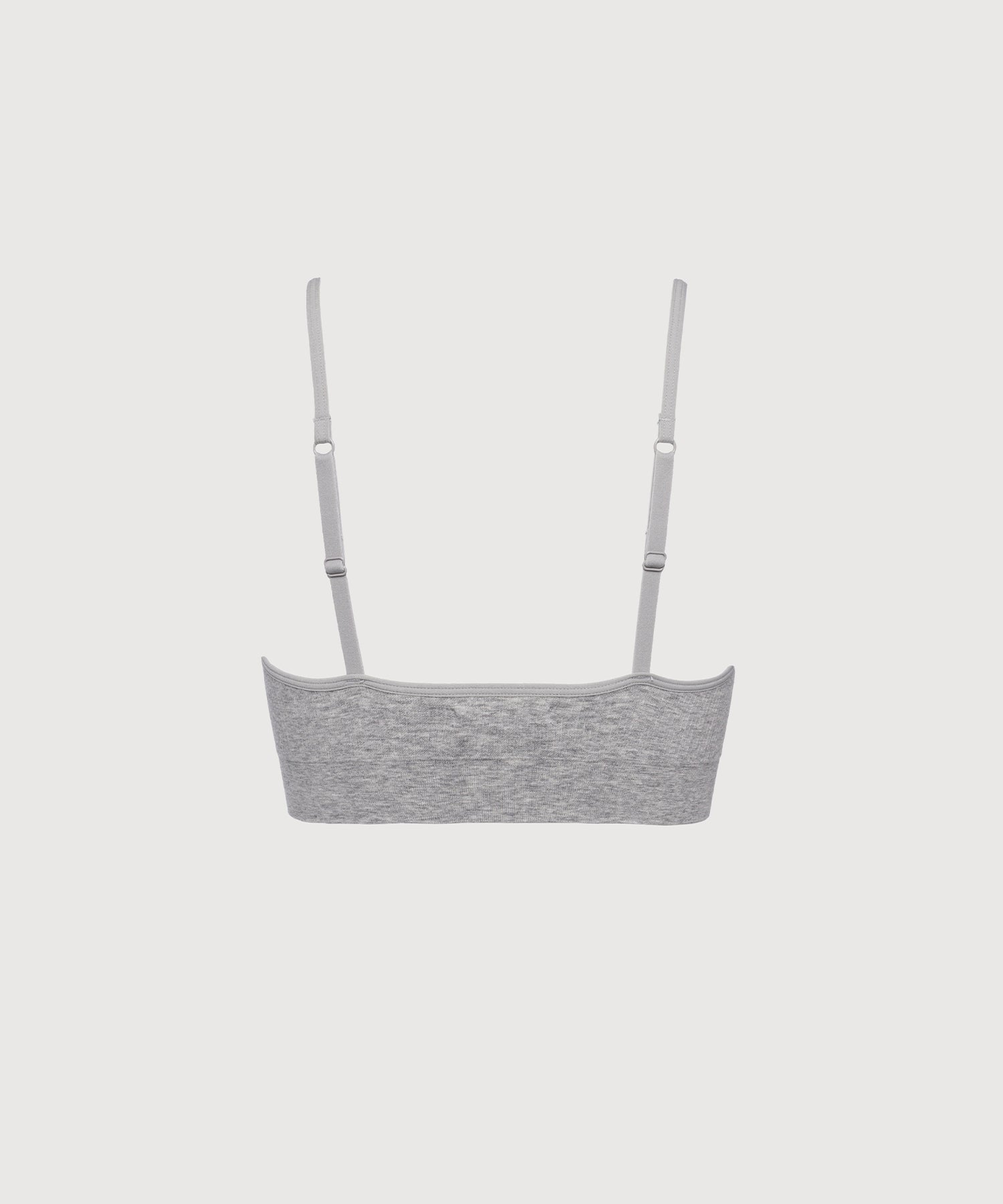 Seamless Cotton Triangle Bra - Heather Grey