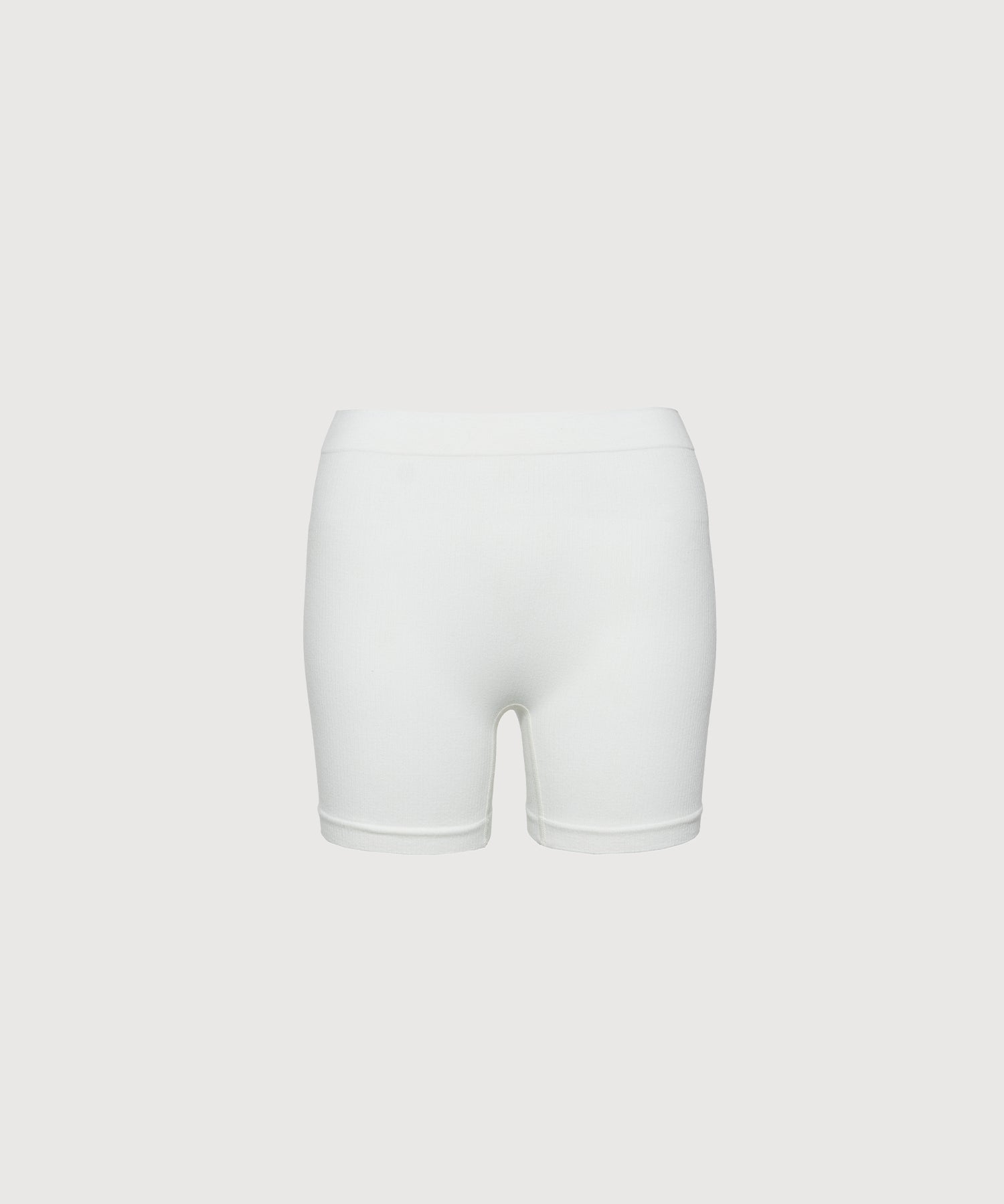 High-Rise Seamless Cotton Boyshorts - Pearl
