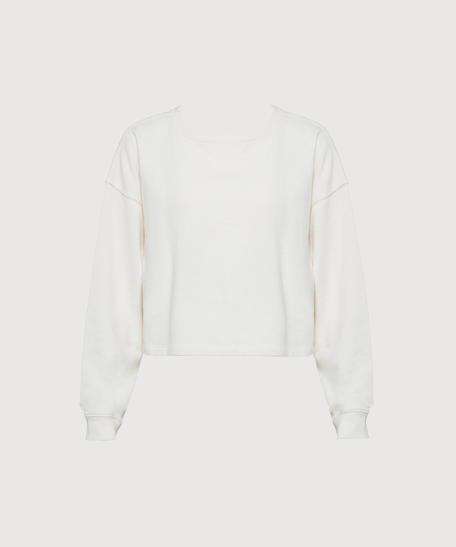 Avery Cropped Jumper - Eggshell