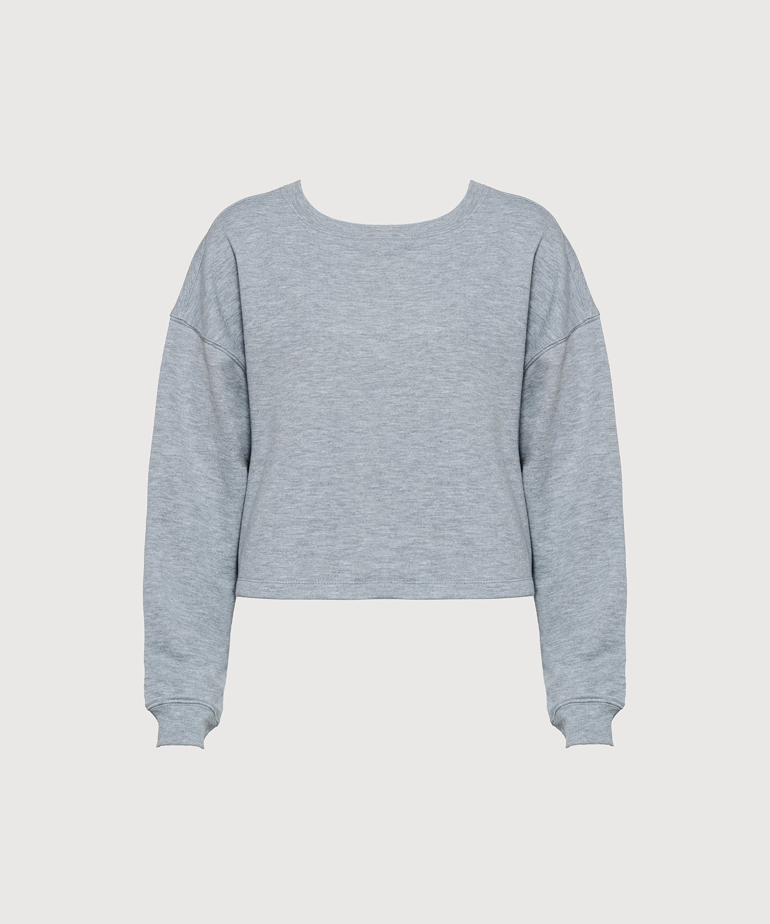 Avery Cropped Jumper - Heather Grey