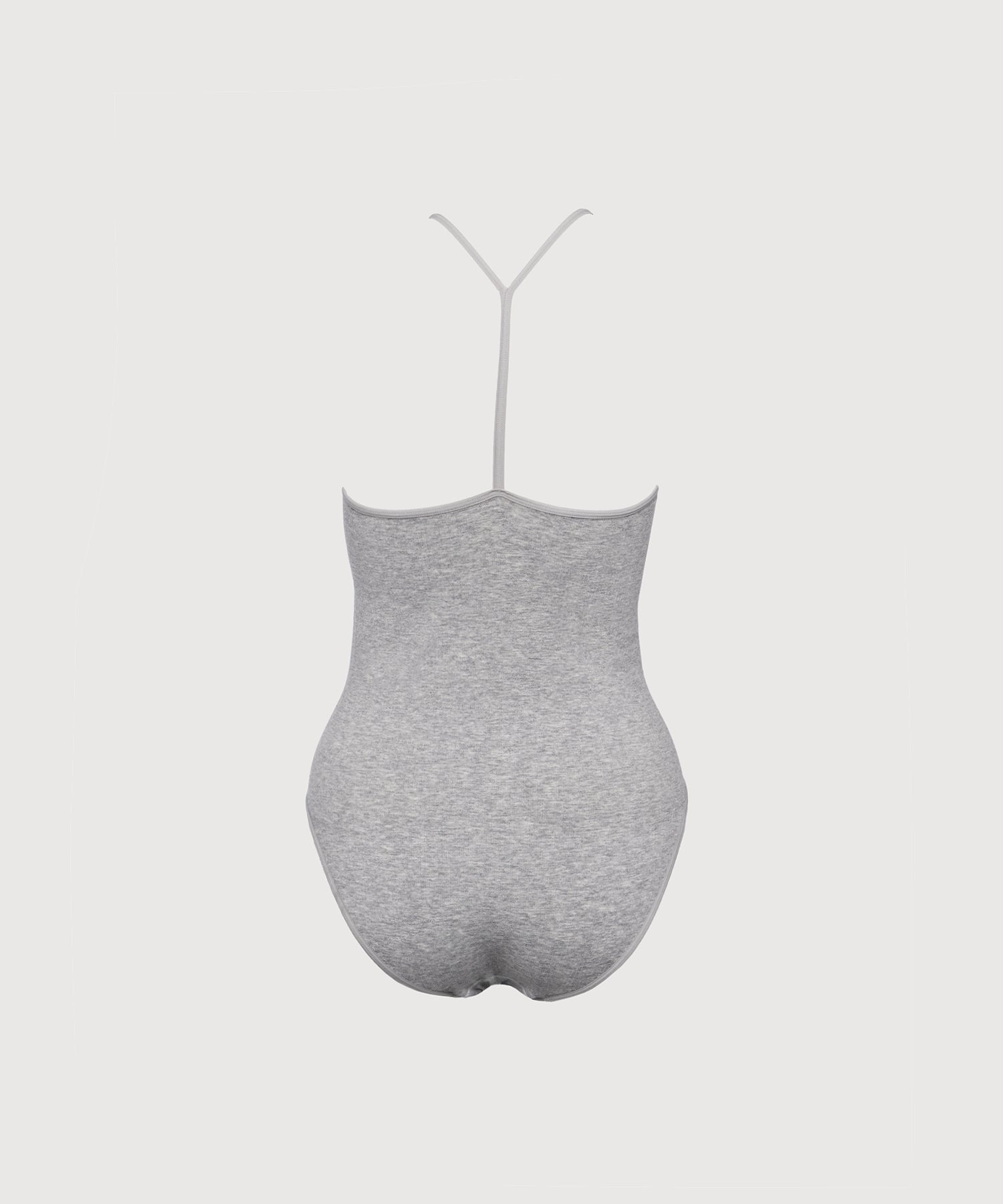T-Back Seamless Cotton Bodysuit - Heather Grey