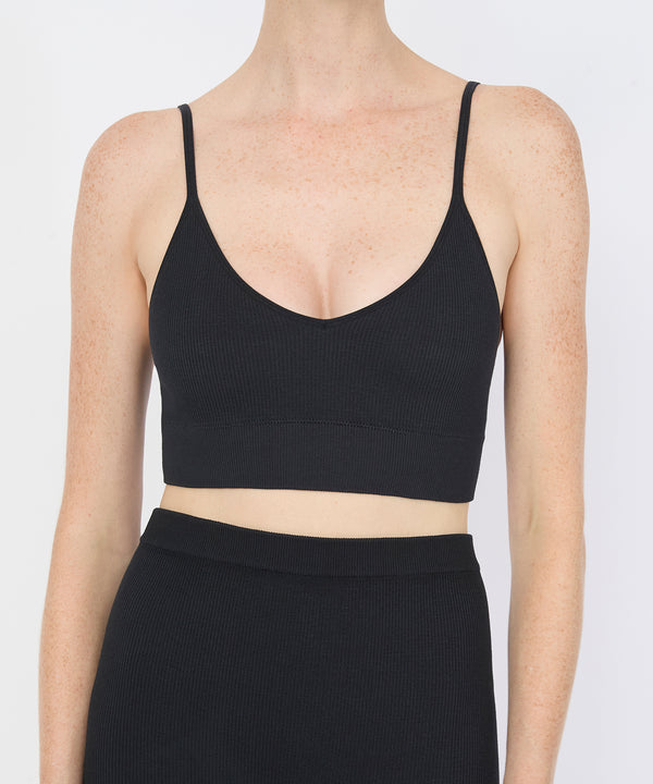 Bianca Rib Bralette - Black