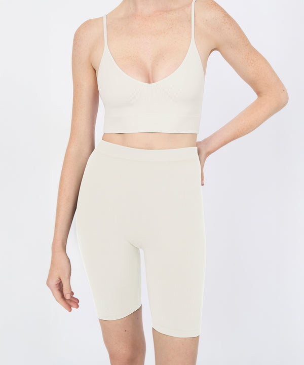 Bianca Rib Bralette - Pearl