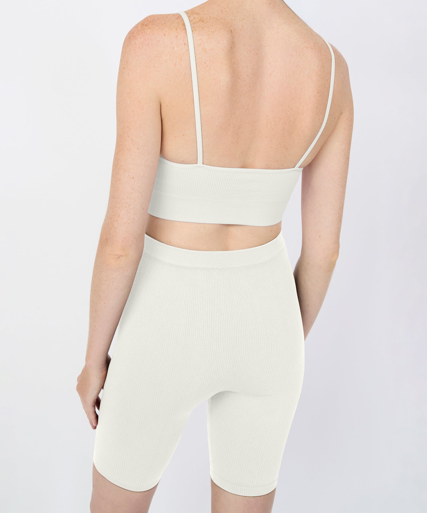 Joanne Rib Short Legging - Pearl